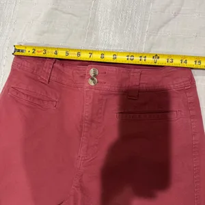 A New Day Womens 28x23 High Rise Wide Leg Cropped Pants Red Pink Size 8‎ Stretch thumbnail 6