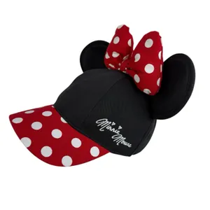 Walt‎ Disney World Parks Adult Baseball Hat Cap Minnie Mouse Ears Bow Polka Dot thumbnail 2