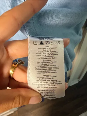 JACHS Girlfriend Blue Quilted Chambray Denim Jacket thumbnail 5