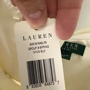 RALPH LAUREN Size 4 Ivory Lacy Strapless Cocktail Formal Dress NWT Bride Wedding thumbnail 5