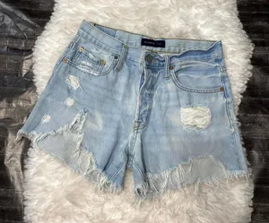 Aeropostale 90s High Rise Cut Off Denim Shorts Button Fly Y2k Mallcore Grunge thumbnail 1