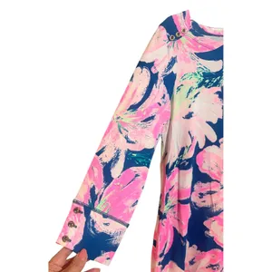 Lilly Pulitzer Sophie Dress Womens M Pink Blue Floral Excellent UPF 50+ Shift thumbnail 7