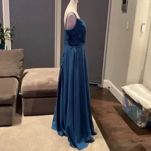 Women’s V-Neck Long Chiffon Party Prom Evening Dress Green/Blue in Color Medium thumbnail 6