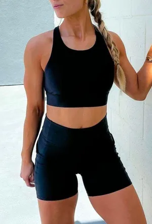 Fabletics Black No Bounce High Impact Sports Bra thumbnail 1