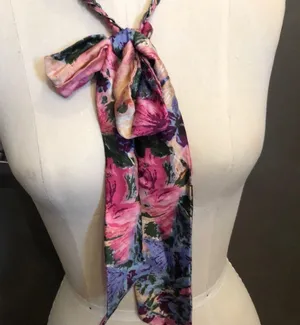 Anthropologie chain silk scarf necklace thumbnail 2
