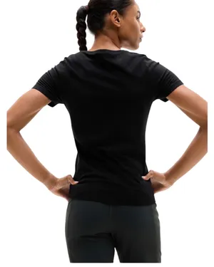Athleta In Motion Seamless Tee Workout Top Shirt L Black thumbnail 2