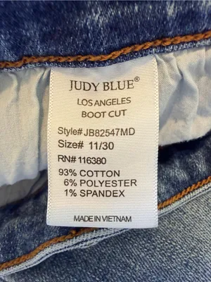 Judy Blue Boot Cut medium wash jeans, 10" rise, size 30 (11) thumbnail 8