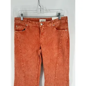 BDG‎ Urban Outfitters Womens Corduroy Pants Extreme Flare Stretch Orange 28 thumbnail 2