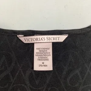 Victoria’s Secret Black Satin Sleep Tank Top Medium thumbnail 3