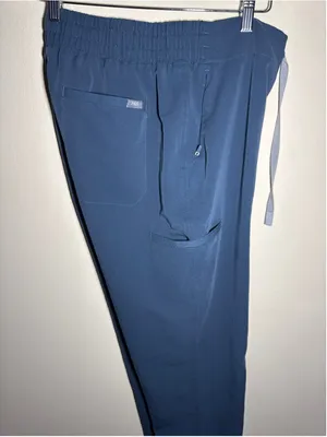 FIGS Jogger Scrub Pants Blue with Grey Drawstring thumbnail 8