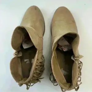 American‎ Eagle Boots Brown Tan Suede Fringed Side Zip Womens Size 9.5 thumbnail 7