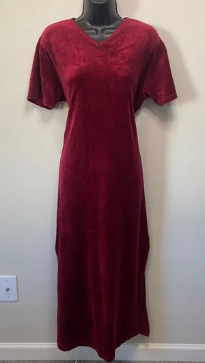 Victoria’s Secret Country Vintage Red Velvet Nightgown Size Large Holiday y2k thumbnail 1
