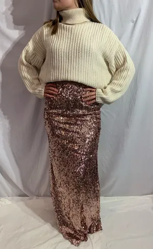 Pink sequence skirt small thumbnail 1