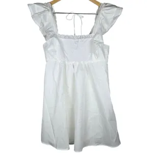 Lulus Marvelous Time White Ruffled Mini Dress XL NWT Coquette Fairycore Babydoll thumbnail 3