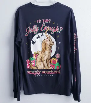 Simply Southern Christmas Dog Long Sleeve TShirt thumbnail 1