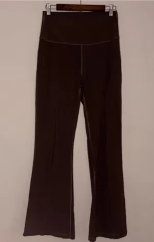 Gold Hinge High-Rise Athletic Flare Leggings - Brown - yoga pants L thumbnail 1