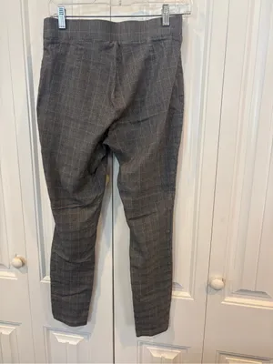Tommy Hilfiger black plaid pull on dress pants/leggings size 8 thumbnail 2
