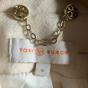 Tory Burch Bernadine Wool Blend Peacoat Button Jacket 48131588 SHELL/IVORY‎ 0 thumbnail 4