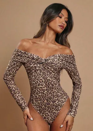 SheIn Leopard Bodysuit thumbnail 1