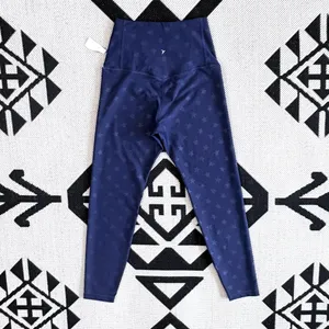 Old Navy Extra High-Waisted PowerSoft 7/8 Leggings in Navy Star Print Medium thumbnail 6
