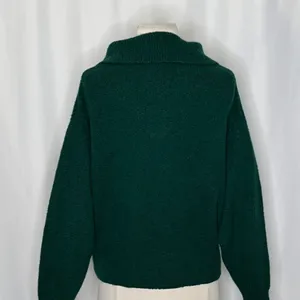 J. CREW Relaxed Half Zip Stretch Sweater Merino Wool Alpaca Dark Spruce Green M‎ thumbnail 8