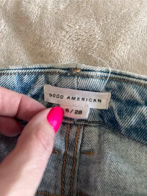 GOOD AMERICAN Light Blue Denim Jeans Straight Leg Pants Women’s 6/28 EUC thumbnail 3