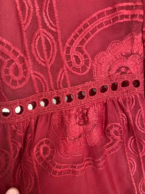 Deep V Maroon/red Romper Red Size L thumbnail 4