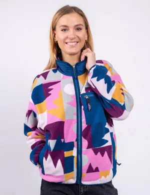 NWT Patagonia Women's Synchilla® Fleece Jacket Frontera marble pink thumbnail 6