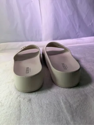 GUESS Women's Beige Slide Sandals with Gold Logo thumbnail 7