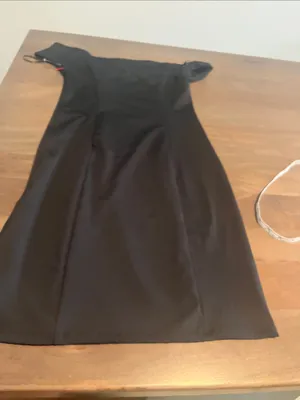 Open Edit Black Cap-Sleeve A-Line Mini Dress - Women Sz S thumbnail 5