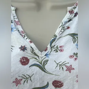 Falls Creek Women's XL‎ Floral Print V-Neck High Low Top 3/4 Sleeve CottageCore thumbnail 8