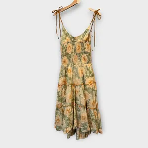 Free People Adriel Tie Strap Tiered Midi Dress Size Small thumbnail 6