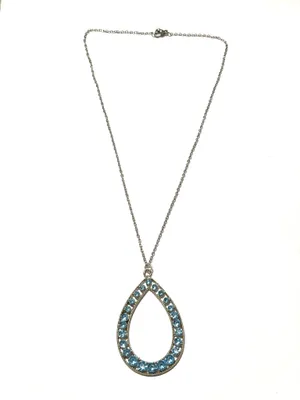 Blue Rhinestone charm Necklace thumbnail 2