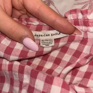 American Eagle Pink and White Checkered Top thumbnail 3