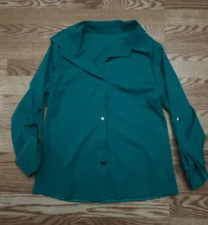 SHEIN green button up thumbnail 1