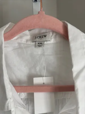 J. Crew Cover-Up Classic White Button-Front Shirt Dress Sz XXL Lightweight Airy thumbnail 6