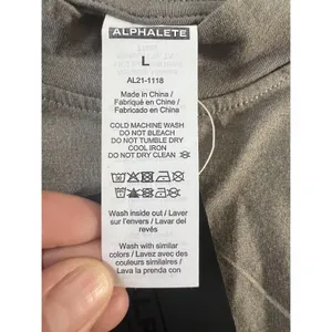 Alphalete Women's Premium Mockneck Tank - Stone Grey , Size Large thumbnail 8