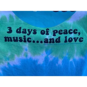 Liquid Blue Woodstock 2016 Tie Dye Short Sleeve Band Tee Shirt Medium thumbnail 4