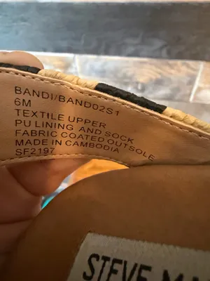 Steve Madden Black and Natural Woven Espadrille Platform Sandals size 6 thumbnail 6