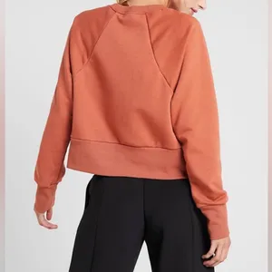 Nike‎ Dri-Fit Get Fit Lux Embossed Cropped Sweatshirt Training Crewneck Size XS thumbnail 2