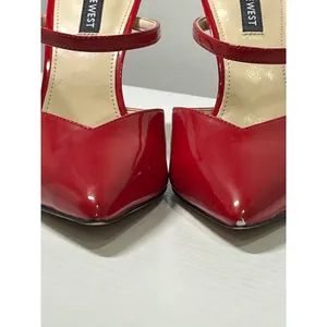 Nine West Red Patent Leather Pointed Toe Mary Jane Stiletto Heels Womens Size 7M thumbnail 9