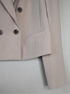 Express Women's S Tailored Double-Breasted Lined Cropped Blazer NEW thumbnail 5