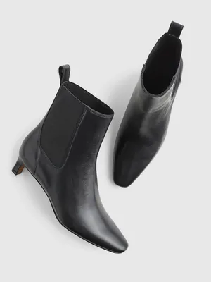 Madewell The Dimes Chelsea Boot Leather in Black Size 9 thumbnail 2