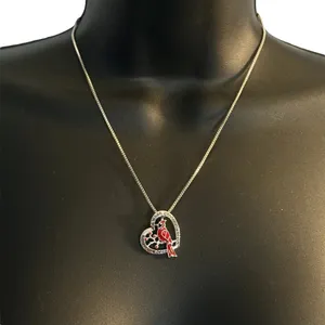 Palm Beach silver tone Cardinal pendant necklace thumbnail 1