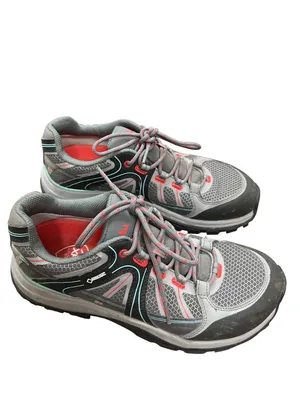 Cabelas Gortex Vibram wms gray low top hiking trail sneakers sz 9M SKU 10,011 thumbnail 3