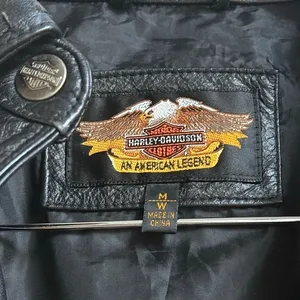 Harley Davidson Rare‎ 100% Leather Motorcycle Biker Jacket Medium thumbnail 5
