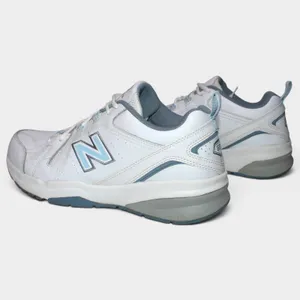 New Balance 608v5 Women 9.5 B White Blue Leather Cross Trainers thumbnail 6