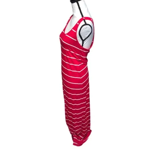 Great Northwest Indigo Red with White Stripes Sleeveless Maxi Dress thumbnail 2