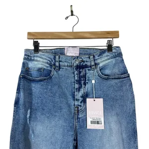 NWT Revice Hourglass Soulmate Distressed Straight Leg Jeans Blue Denim Size 32 thumbnail 2