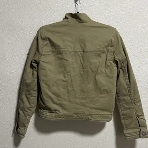 Hollister Quilted Bomber Jacket Khaki Utility Pockets Zip Front‎ Women's Small thumbnail 10